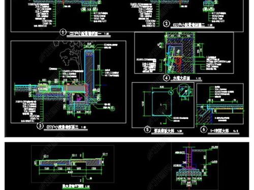精品园林景观跌水景观墙水景墙水池景观全套CAD施工图设计指南